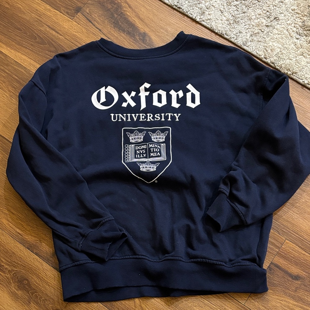 H&M Navy Oxford University Crewneck Sweatshirt